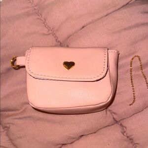 Juicy Couture Pink Mini Bag with Gold Heart Accent